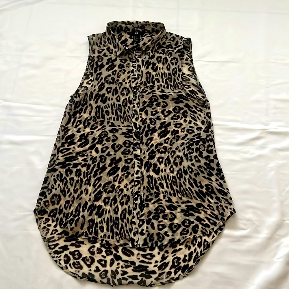 H&M animal Print blouse. Size 2 Or Xsmall